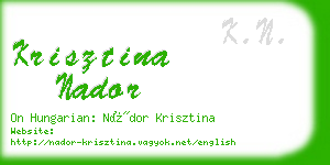 krisztina nador business card